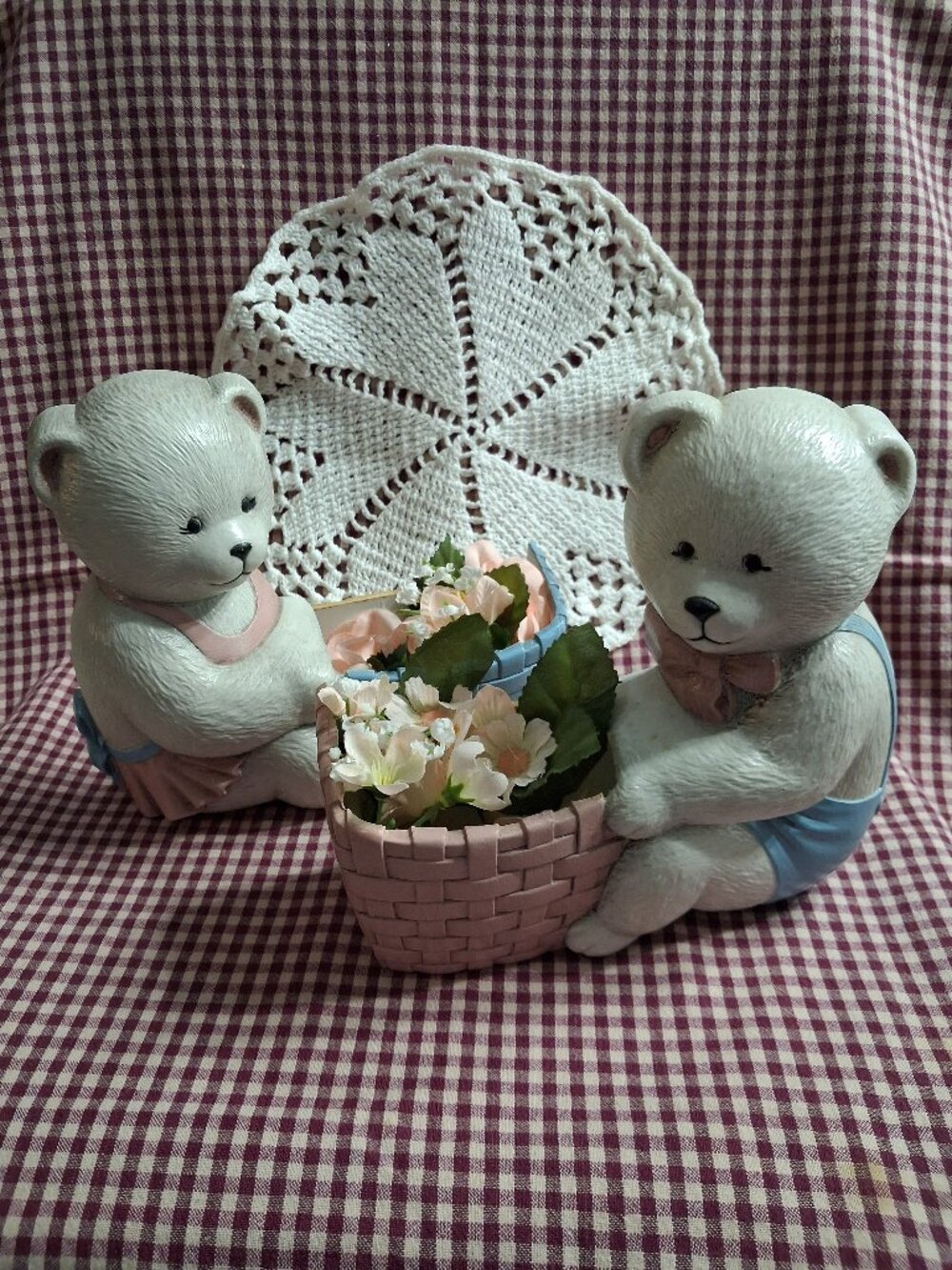 Homco Teddy Bear Wall Pockets